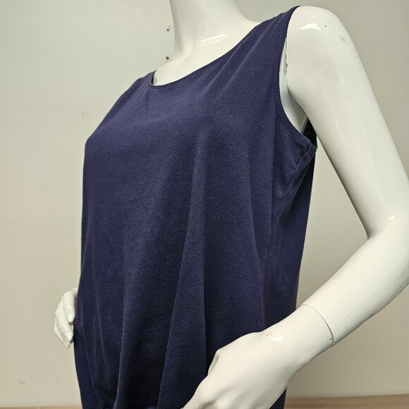 Coral Bay women's blue tank top with gathered waist Size Medium - Picture 2 of 6